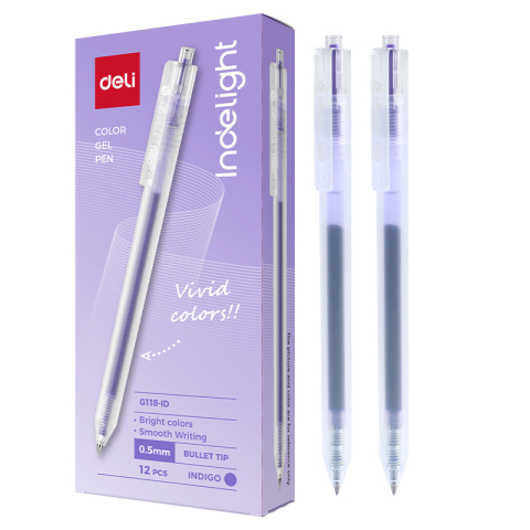 Pix cu gel cu mecanism 0.5 mm indigo Deli [1]