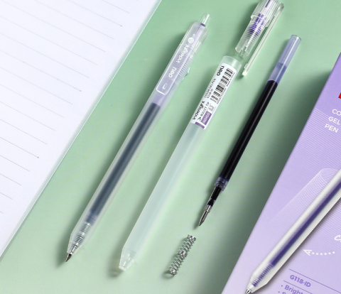 Pix cu gel cu mecanism 0.5 mm indigo Deli [3]