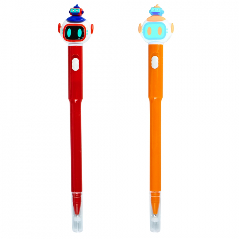 Pix cu gel 0.38 mm albastru Robot cu led [1]