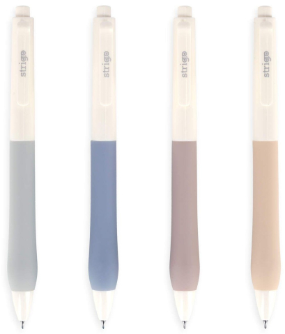 Pixuri - Pix cu gel Strigo Silent Click cerneala albastra 0.7 mm