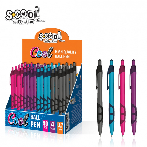 Pixuri - Pix cu grip si mecanism 0.7 mm albastru S Cool Collection