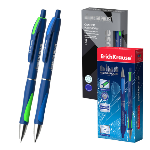 Pixuri - Pix cu mecanism 0.7 mm Megapolis albastru ErichKrause