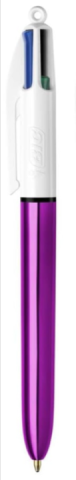 Instrumente de scris - Pix cu mecanism 4 culori Shine BIC mov