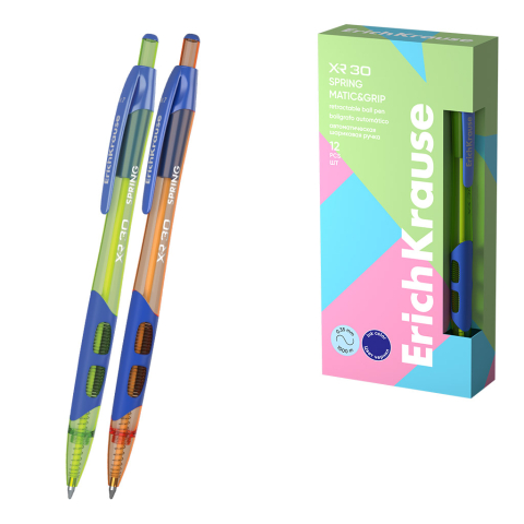 Pixuri - Pix cu mecanism Erich Krause XR-30 Matic Grip Spring 0.7 mina albastra diverse culori