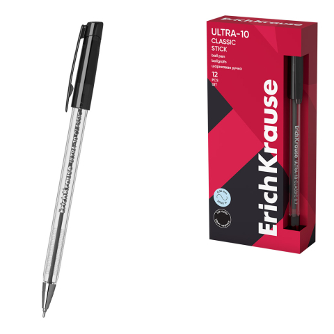 Pixuri - Pix cu bila ErichKrause ULTRA 10 Stick Classic 0.7 mm negru
