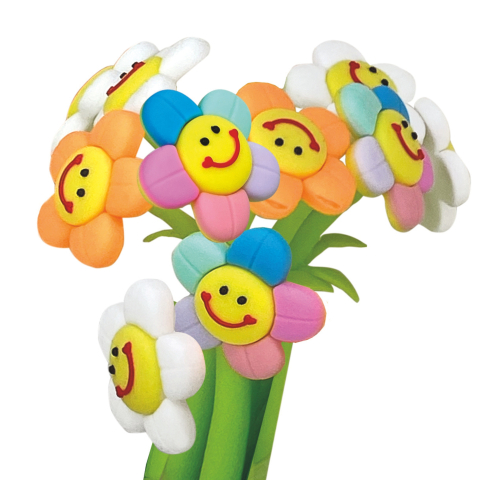 Instrumente de scris - Pix flexibil Margareta Smile diametru 3.5 cm culori diferite