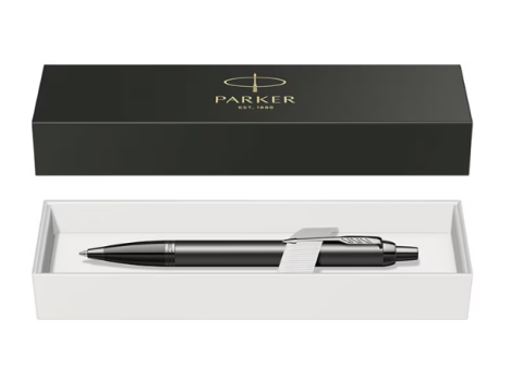 Instrumente de scris premium - Pix Parker IM Royal Achromatic negru mat cu accesorii negru lucios