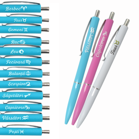 Noutăți Librăria Compas - Pix personalizat zodii diverse modele si culori