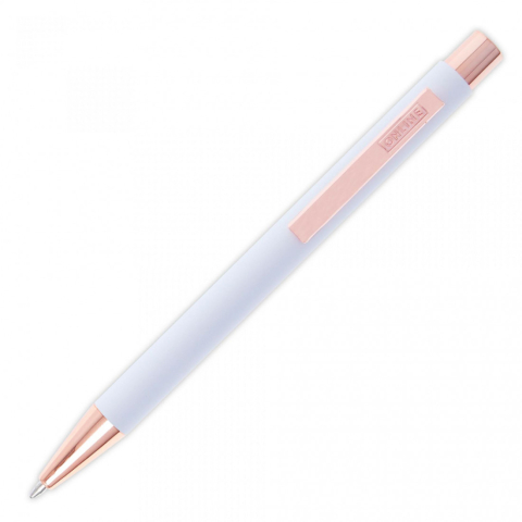 Birotică și accesorii birou - Pix metalic retractabil alb/roz ONLINE