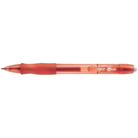 Rechizite școlare - Pix cu gel retractabil rosu 0.7 mm BIC Gelocity