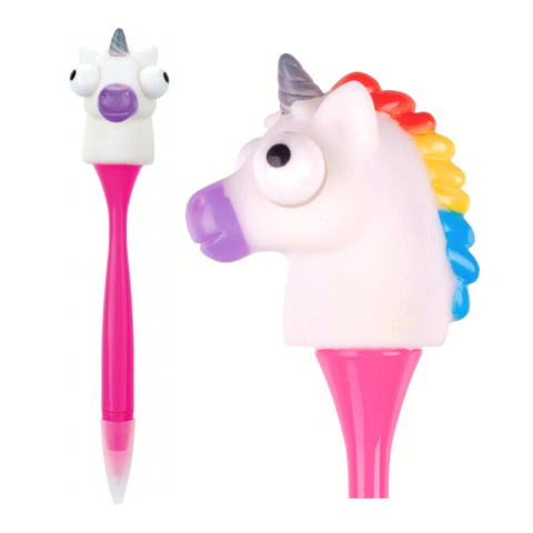 Rechizite școlare - Pix unicorn squeezing mina albastra 0.7mm Centrum