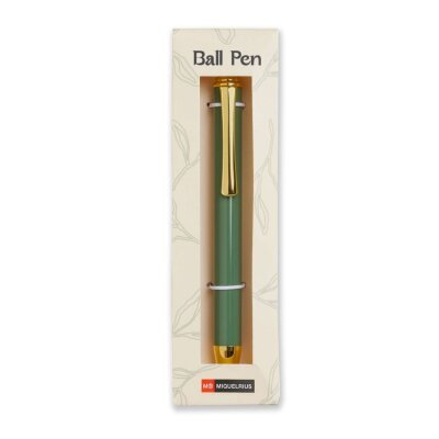 Rechizite școlare - Pix cu bila Miquelrius Leaves verde cu auriu Ball Pen