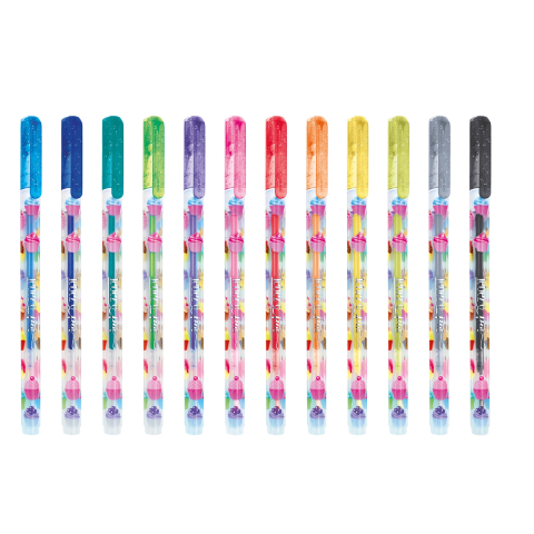 Pixuri cu sclipici parfumat in carcasa 12 culori Muffin Pen [3]