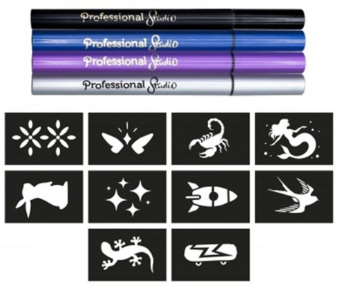 Trusa de tatuaje - Pixuri si sabloane Buki [2]