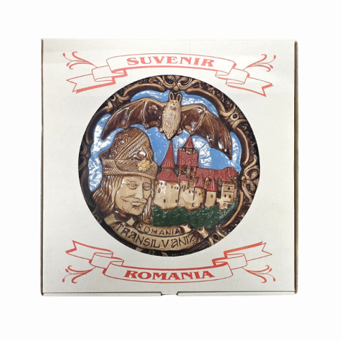 Placheta ipsos suvenir Romania Castelul Bran 28 cm [1]