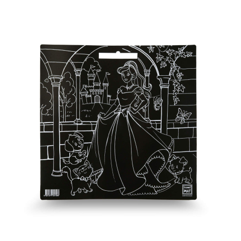 Plansa de colorat neagra reutilizabila Funny Mat Printese 40 x 40 cm [1]