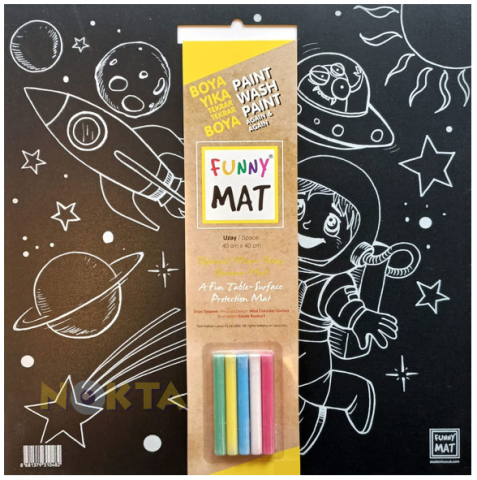 Accesorii craft - Plansa Spatiu si Set creta Funny mat 40 x 40 cm