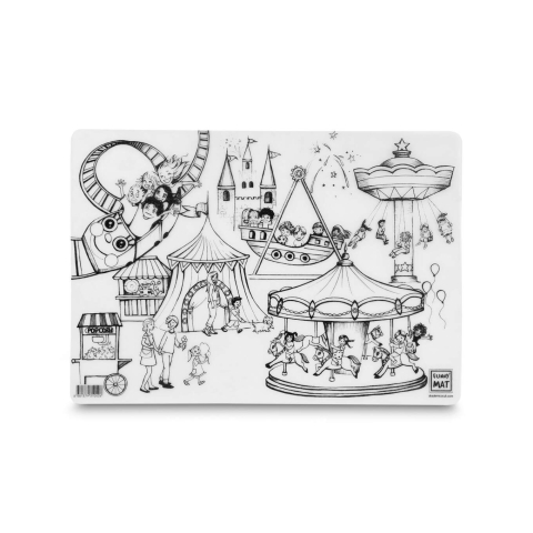 Plansa de colorat reutilizabila Funny Mat Parc de distractii 33.5 x 48 cm [1]