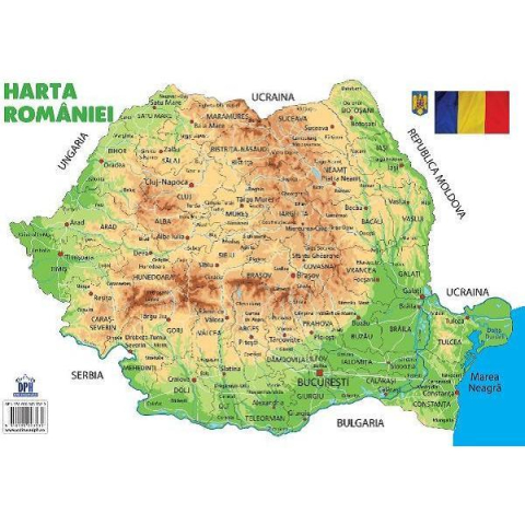 Noutăți Librăria Compas - Plansa: Harta Romaniei