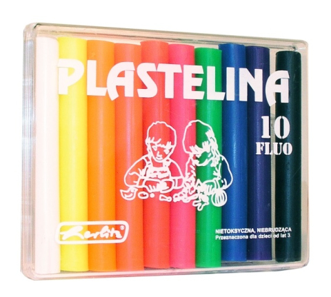 Plastilină - Set plastilina fluorescenta Herlitz 10 culori /set
