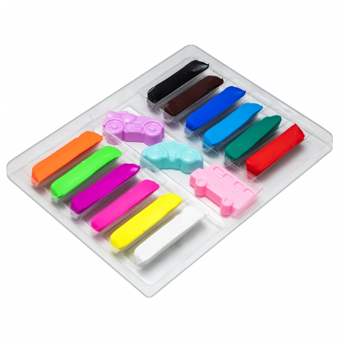 Plastilină - Plastilina 12 culori + forme NEBO
