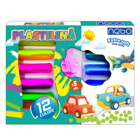 Plastilina 12 culori + forme NEBO [2]