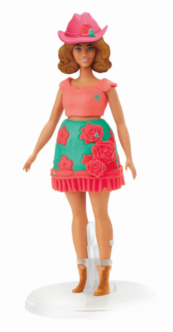 PLAY DOH BARBIE SET PLASTELINA CREATII VESTIMENTARE CU FLORI SI FRANJURI COWBOY [7]