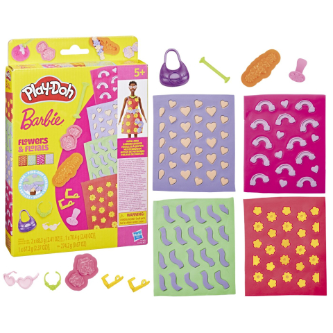 PLAY DOH BARBIE SET PLASTELINA CREATII VESTIMENTARE FLORALE [1]