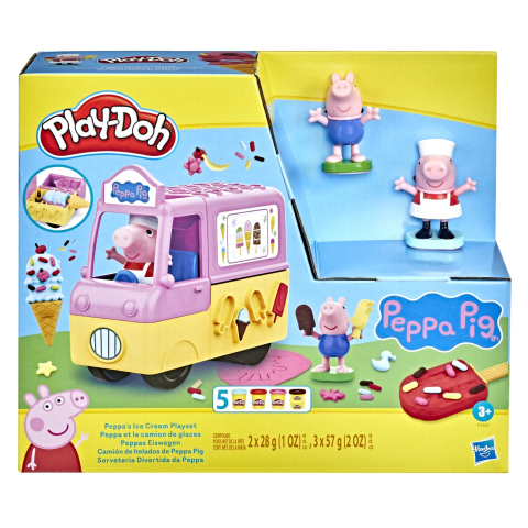 Jucării creative și senzoriale - PLAY DOH PEPPA PIG SI MASINA DE INGHETATA
