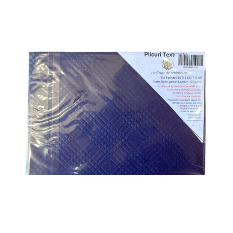 Birotică și accesorii birou - Plic B6 albastru 12.5 x 17.5 cm set 5 buc