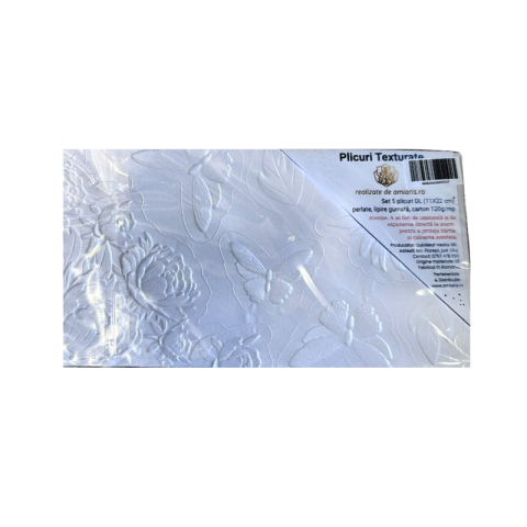 Birotică și accesorii birou - Plic DL perlat alb 11 x 22 cm set 5 buc / set