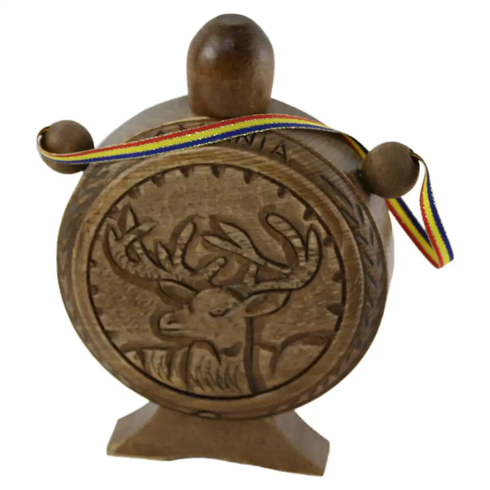 Plosca sculptata din lemn 15 x 22 cm [1]