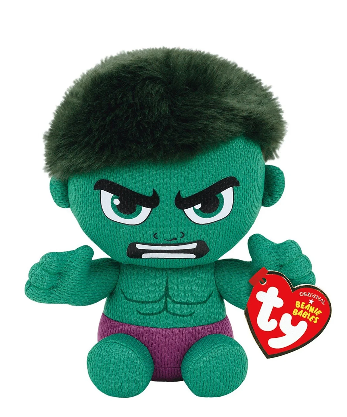 Jucării de pluș - Plus TY Beanie Babies Marvel Hulk 15 cm