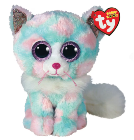 Jucării de pluș - Jucarie de plus TY Beanie Boos Pisica Pastel 15 cm