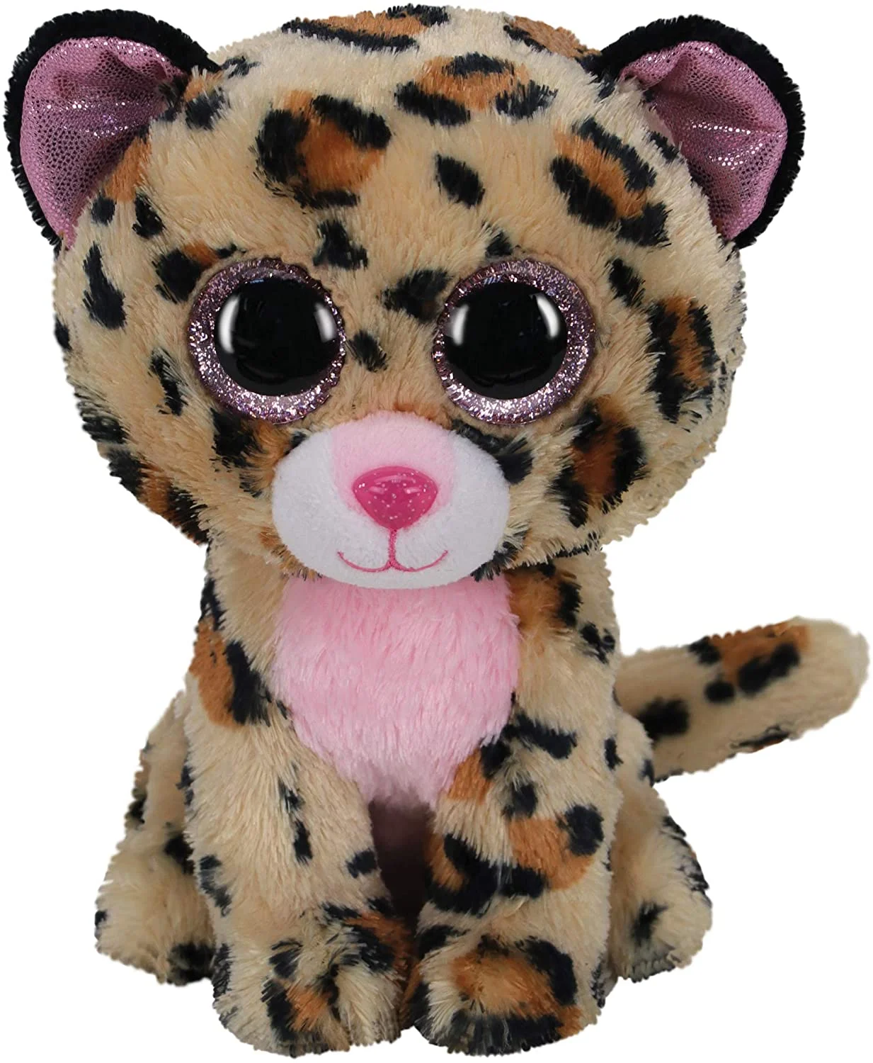 Jucării de pluș - Plus TY  leopard maro roz 24 cm