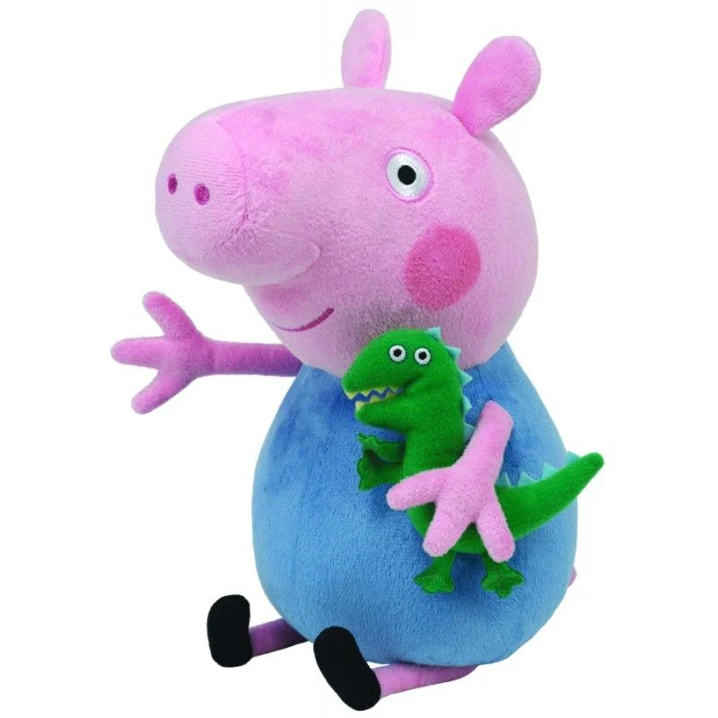 Jucării de pluș - Plus TY Beanie Babies Peppa Pig George 28 cm