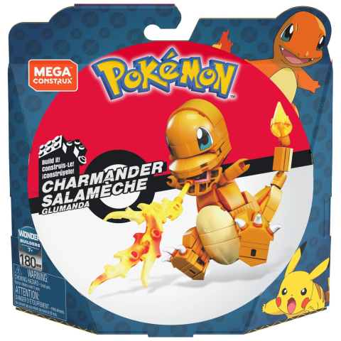 Jocuri de construcție și cuburi - POKEMON MEGA CONSTRUX SET DE CONSTRUCTIE CHARMANDER SALAMECHE 180 PIESE