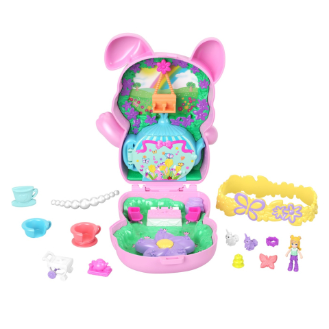 POLLY POCKET SET GENTUTA ANIMALUT IEPURAS LA PETRCERE CU ACCESORII [4]