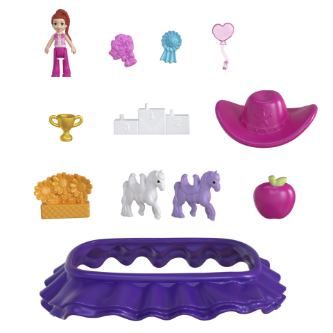 POLLY POCKET SET GENTUTA ANIMALUT PONEI LA RODEO CU ACCESORII [1]