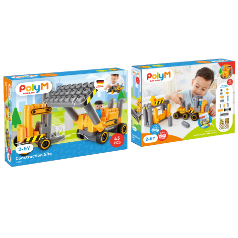 Jucării și jocuri - PolyM Buldozer de jucarie 43 piese