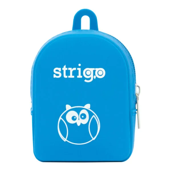 Articole pentru copii - Port monede silicon 4x8 cm albastru Strigo