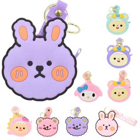 Articole pentru copii - Portmoneu Copii Silicon Cu Breloc si Fermoar