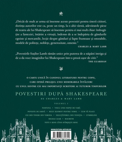 Povestiri dupa Shakespeare, Volumul I - Charles Lamb, Mary Lamb [1]