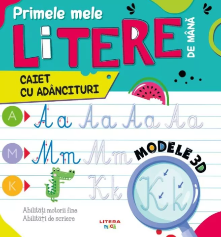 Cărți - Primele mele litere de mana. Caiet cu adancituri