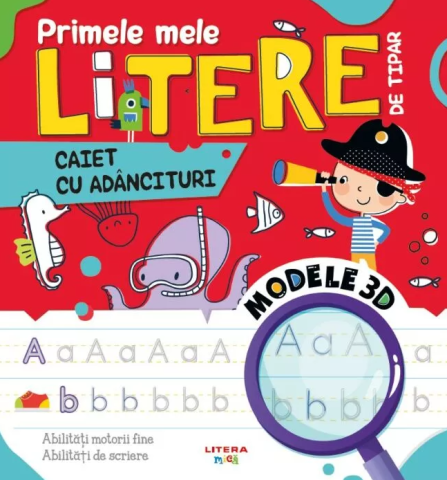 Cărți - Primele mele litere de tipar. Caiet cu adancituri