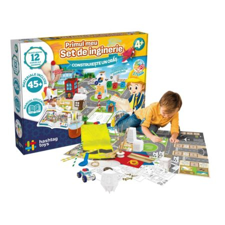 Jocuri de construcție și cuburi - Primul meu set de inginerie Construieste un oras