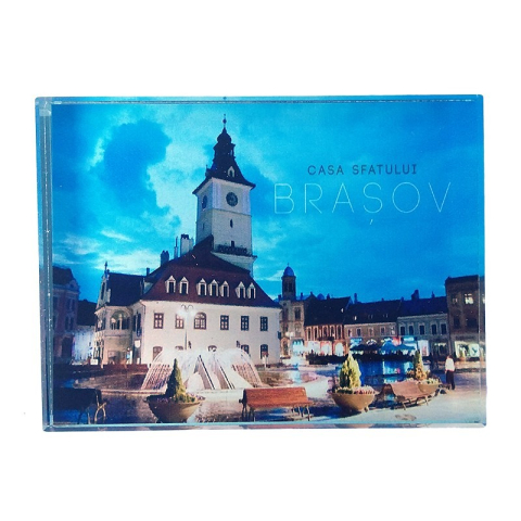 Souvenir România - Prisma de sticla 8x6 cm Brasov