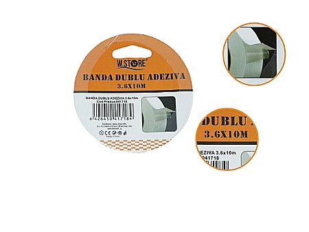 Birotică și accesorii birou - Banda dublu adeziva 3.6x10m 041718