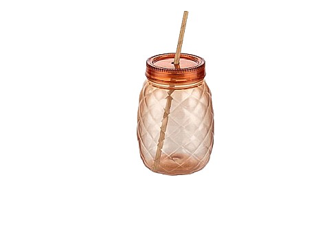 Casă și decorațiuni - Cana cu capac si pai 600ml ak 716