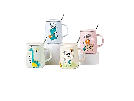 Casă și decorațiuni - Cana cu capac si lingurita hg2220